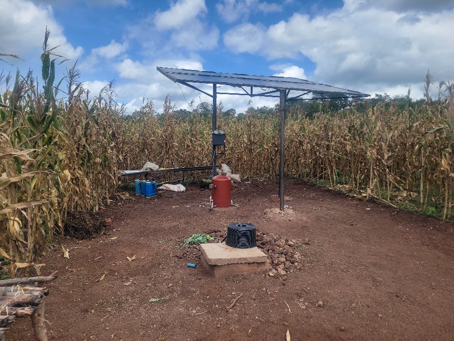 Renewable energy equipment in a field