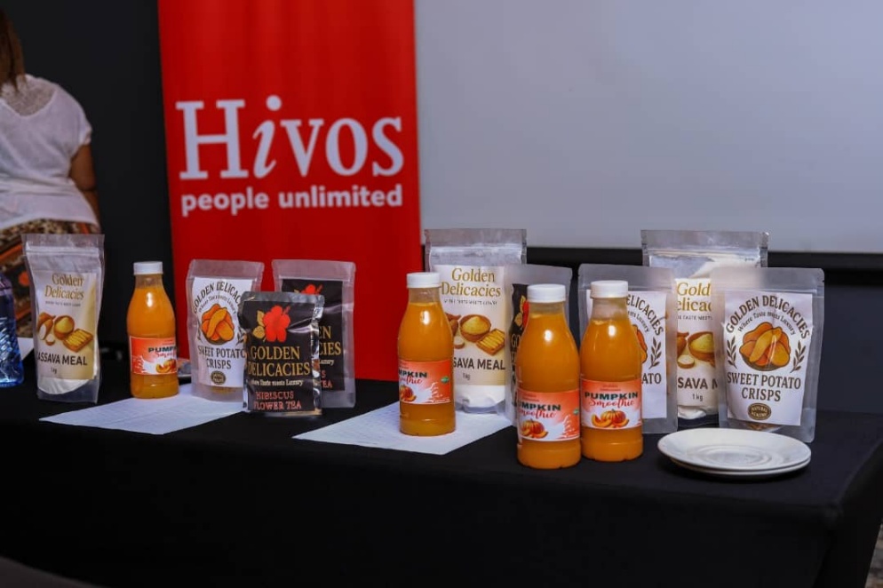 Products displayed at a Hivos event